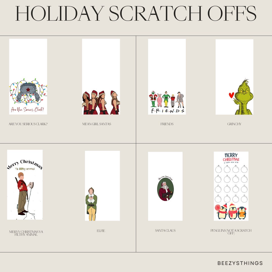 Holiday Scratch off Savings Challenges