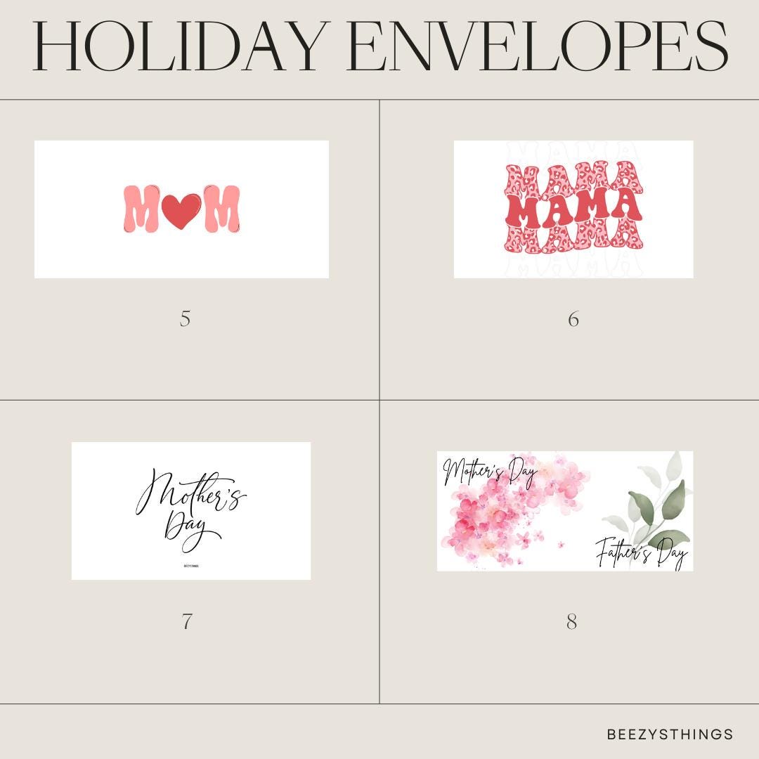 Mother's Day Matte Vellum Envelopes