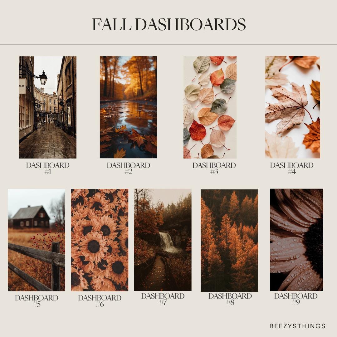 Fall Dashboards - Personal Size