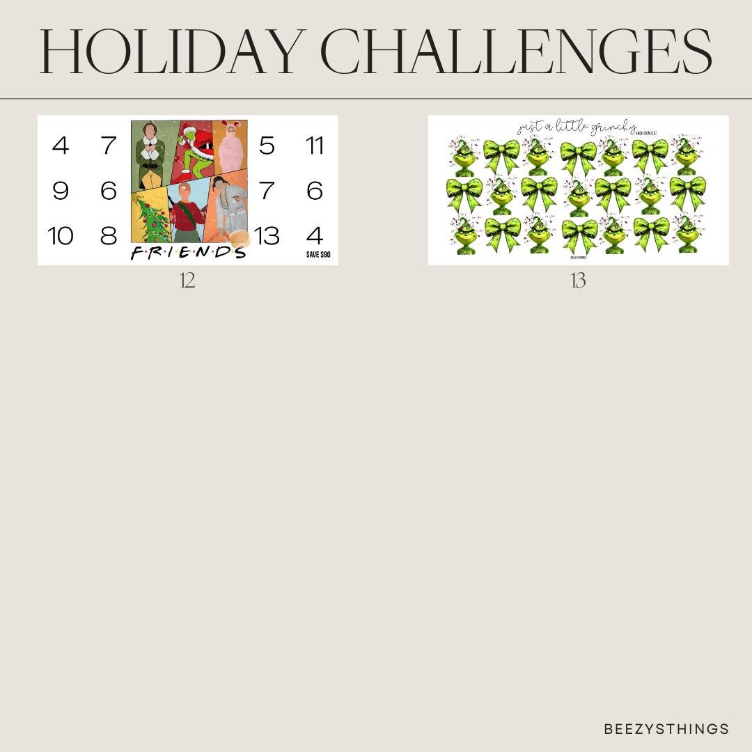 Holiday Savings Challenges