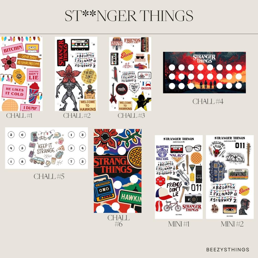 St**nger Things Budgeting Bundle | Cash Stuffing Dashboards, Matte Vellum Envelopes, Savings Challenges & Mini Challenges