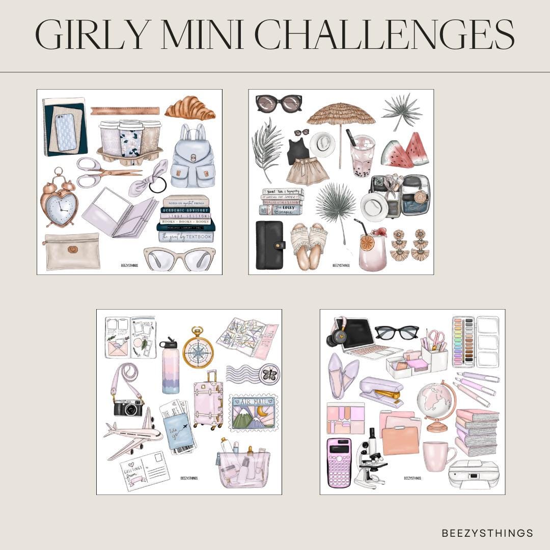 Girly Mini Savings Challenges
