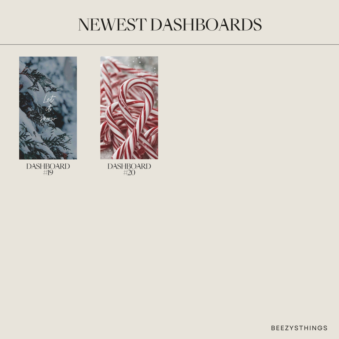 Newest Fall/Winter Dashboards