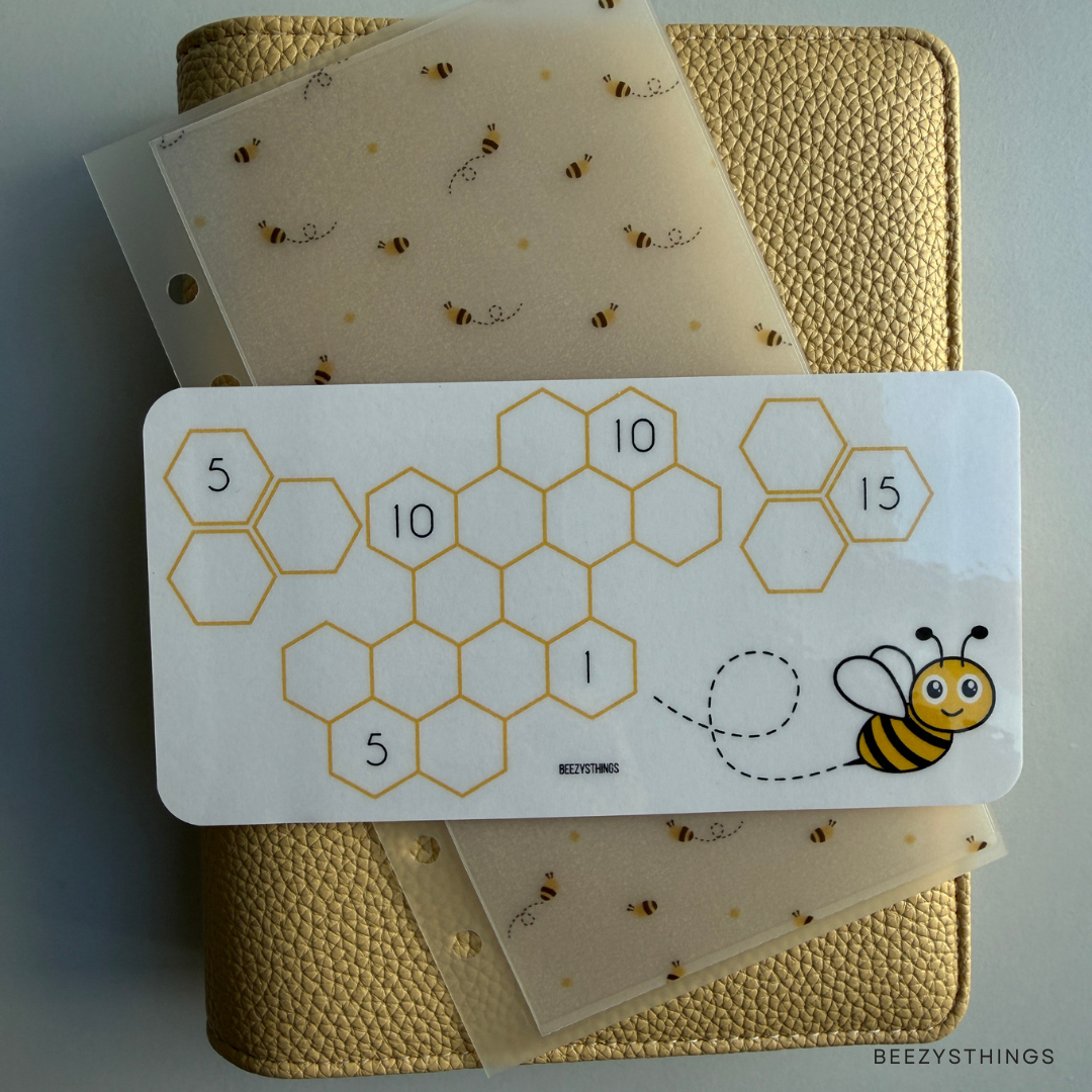 Busy Bee Savings Challenge | Bee Budget Challenge | Cash Stuffing Savings Tracker | A6 Laminated Savings Challenge
