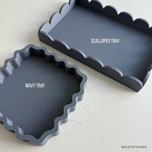 Scalloped Catch-All Tray, Wavy Catch-All Tray | Elegant Decorative Organizer