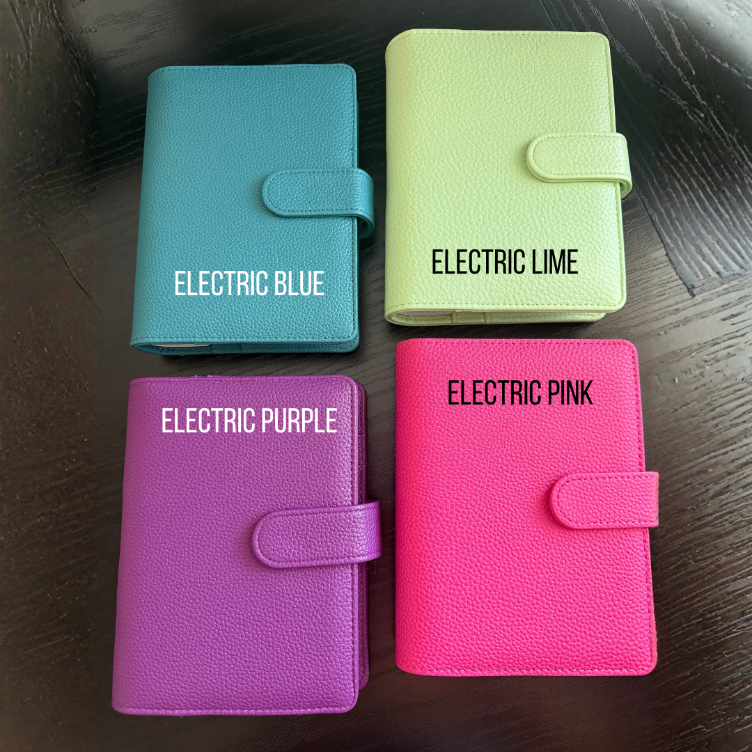 Personal Size Pebbled Vegan Leather Binder