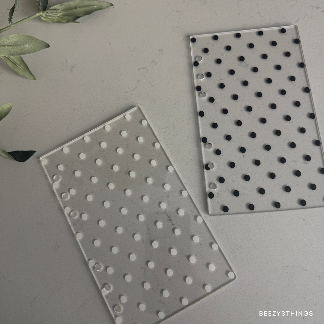 Acrylic Budget Dashboards | Personal and A5 Size | Fluted, Water Drop & Frosted Clear | Cash Stuffing Binder Insert