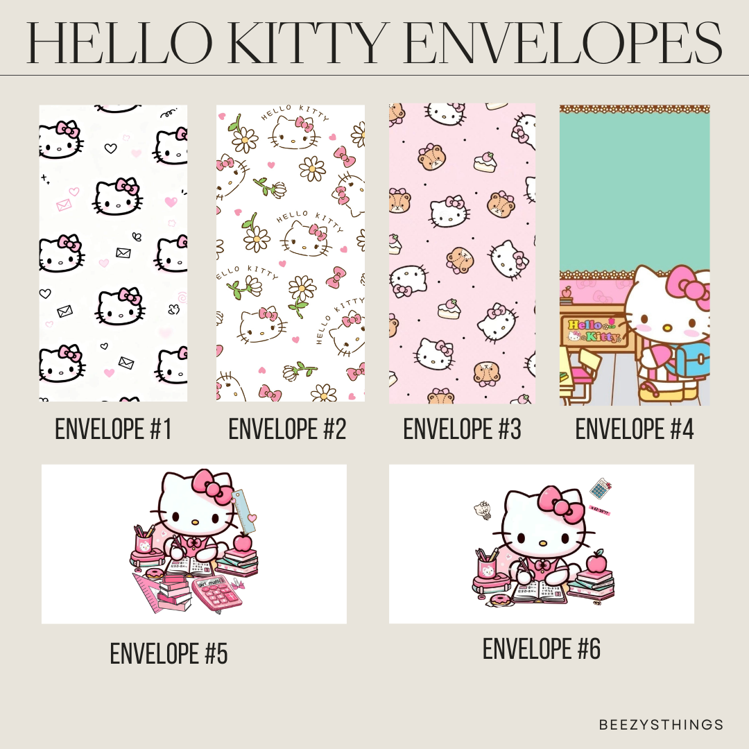 Hello Kitty Collection | Matte Vellum Envelopes, Savings Challenges & Mini Challenges