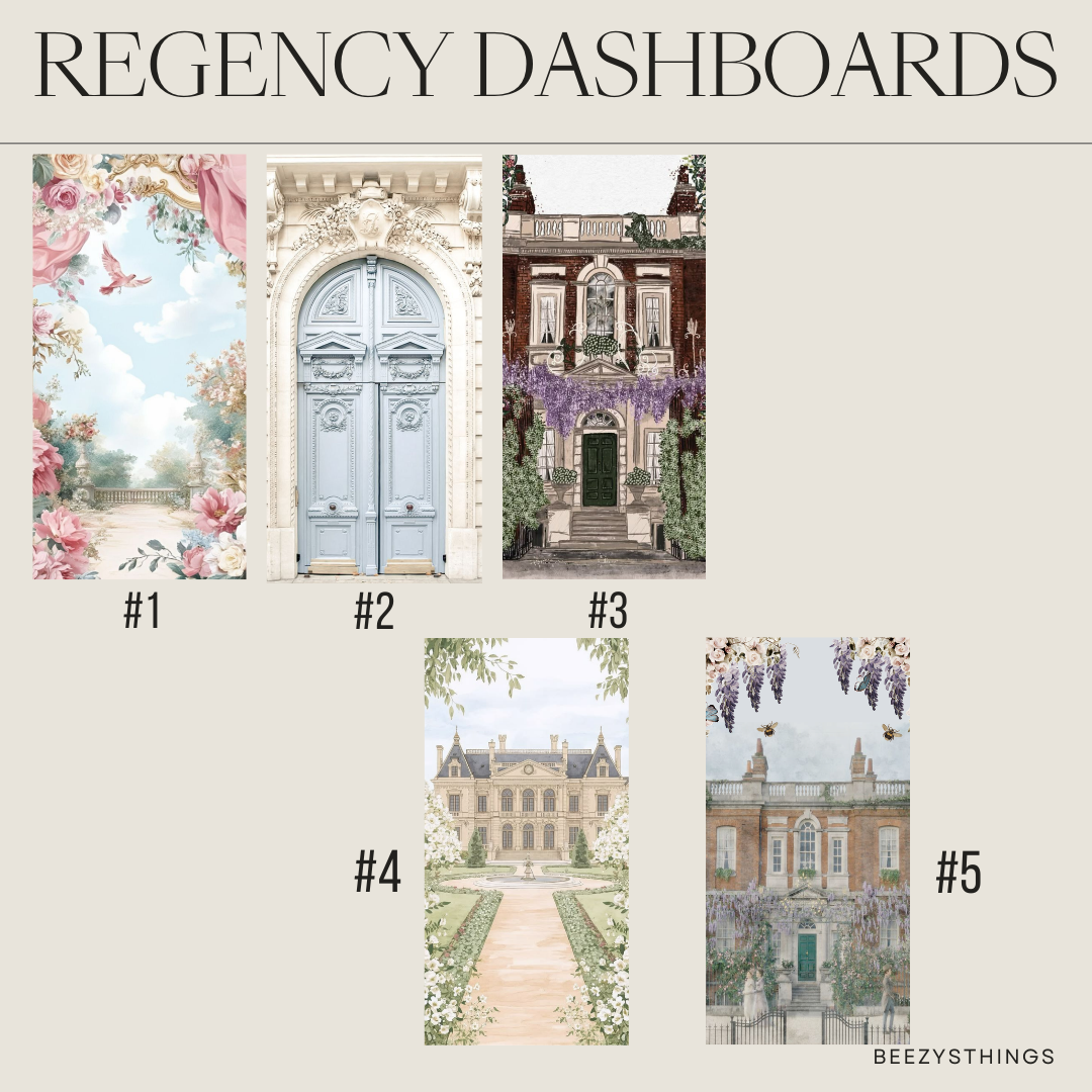 Bridgerton Inspired Cash Stuffing Collection | Regency Savings Challenges, Matte Vellum Envelopes, Laminated Dashboards