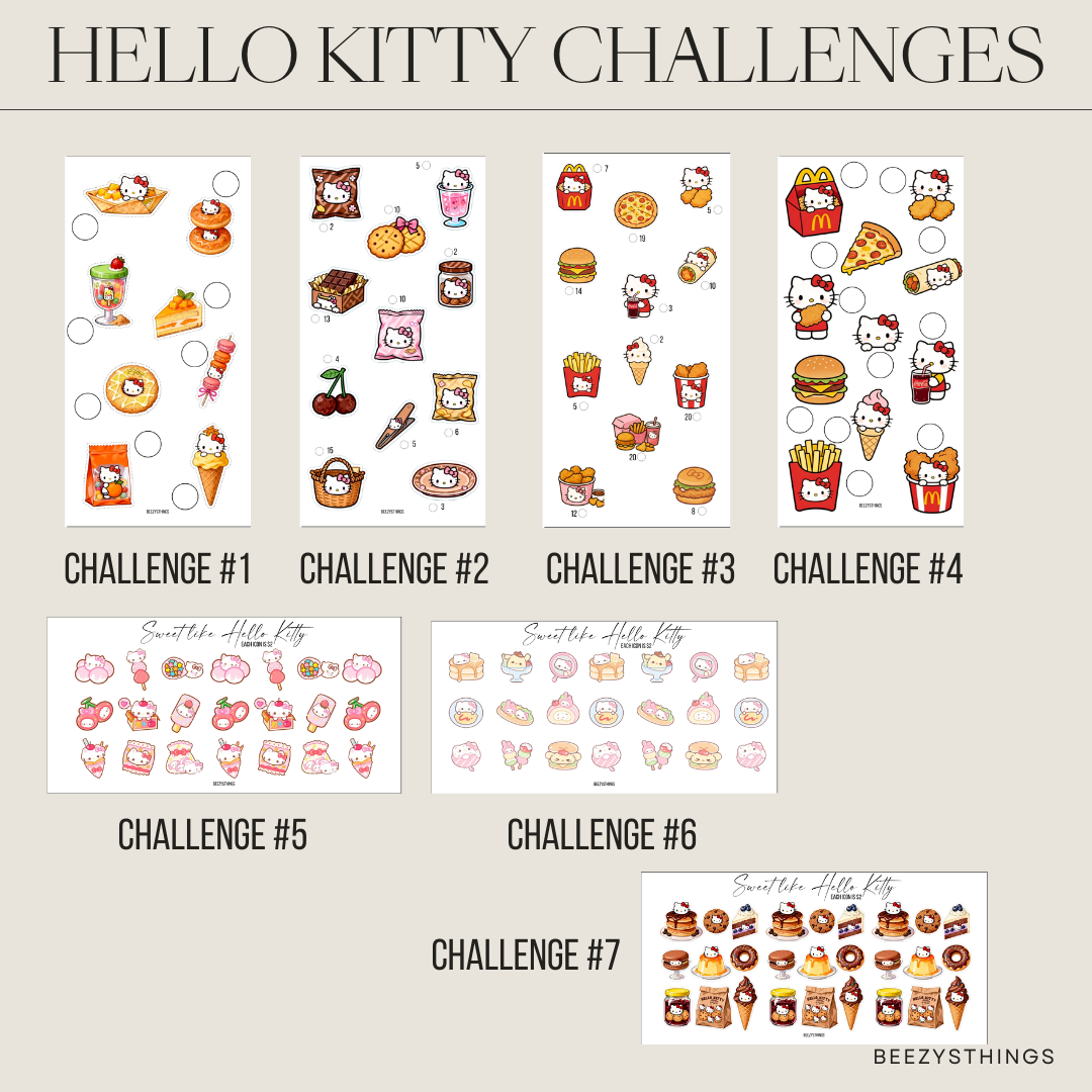 Hello Kitty Collection | Matte Vellum Envelopes, Savings Challenges & Mini Challenges