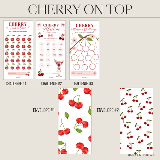 Cherry On Top Savings Challenge Bundle | Cherry Cash Envelopes