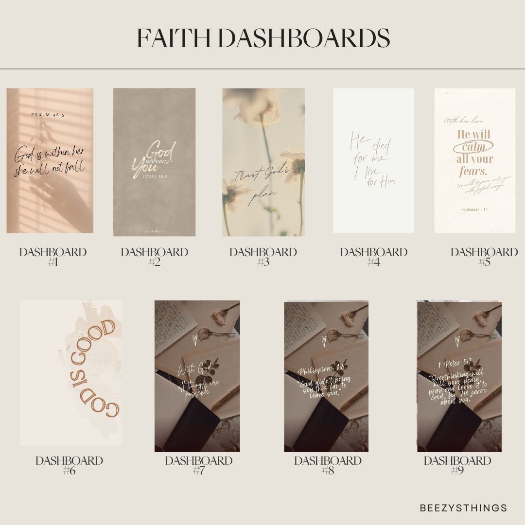 Faith Dashboards - Personal Size