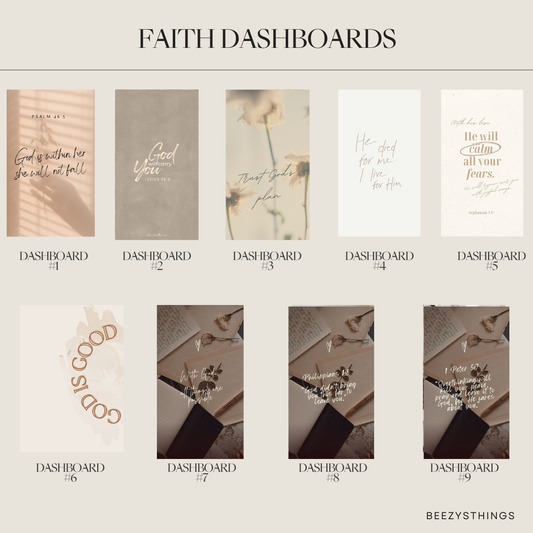 Faith Dashboards - Personal Size