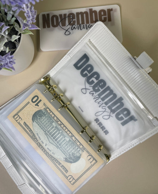 Inserts for the Monthly Savings Challenge  -  Deep Colors - Mid Range Denominations