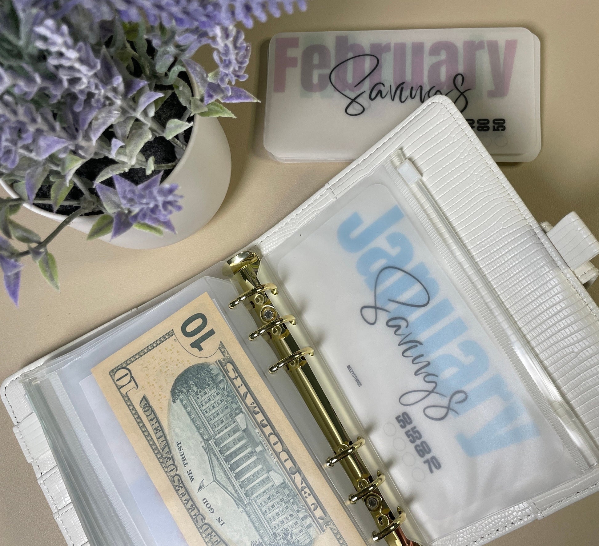 Inserts for the Monthly Savings Challenge  -  Colorful - Mid Range Denominations
