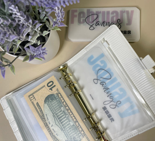 Inserts for the Monthly Savings Challenge  -  Colorful - Mid Range Denominations