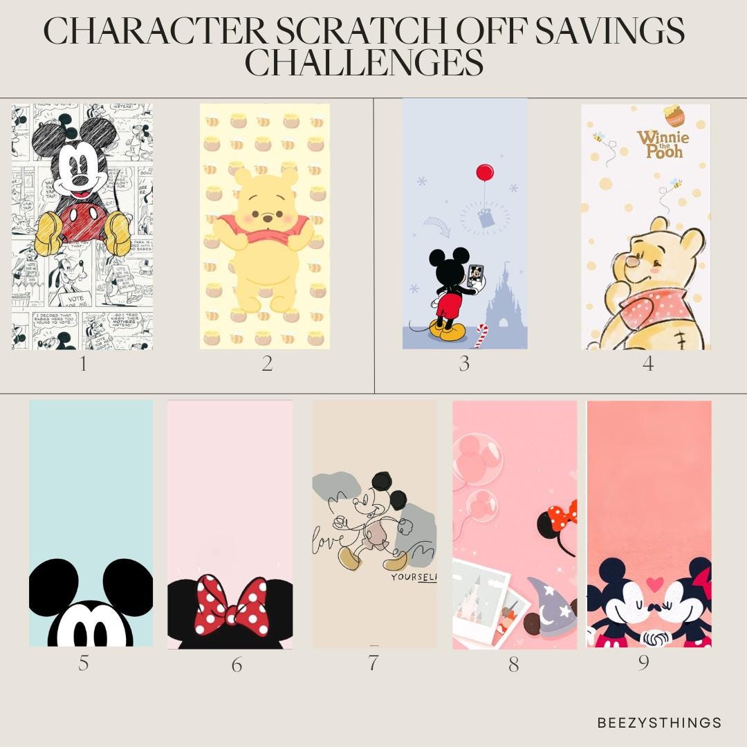 Mouse & Bear Scratch off Challenges - Low Income