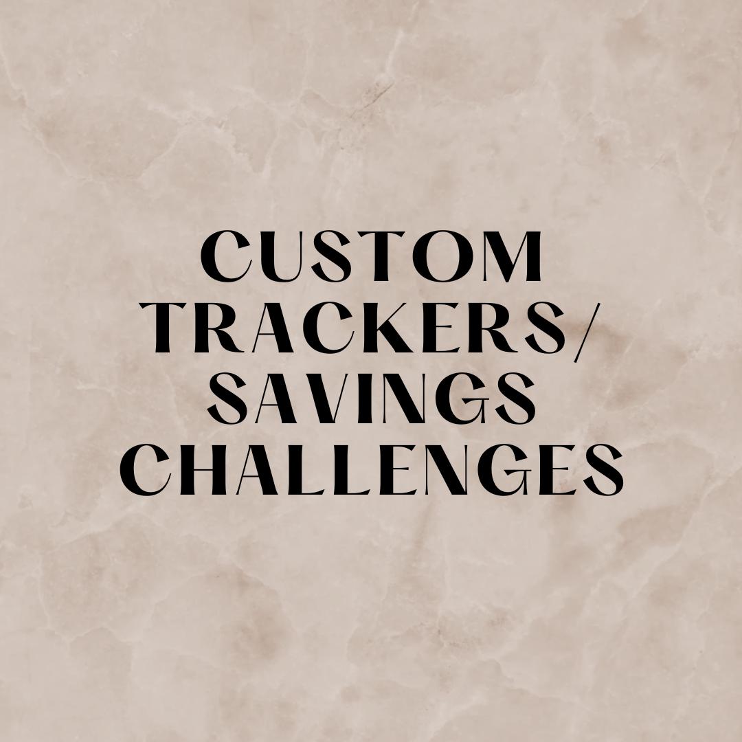 Custom Trackers, Savings Challenges, Envelopes, & Inserts