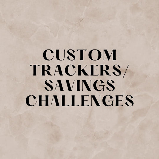 Custom Trackers, Savings Challenges, Envelopes, & Inserts