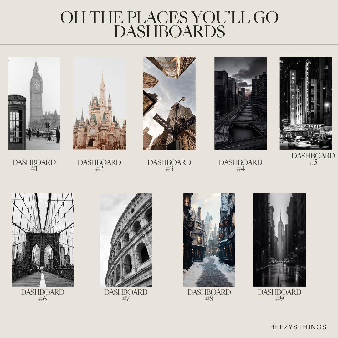 Oh the Places You'll Go Dashboards - Personal Size