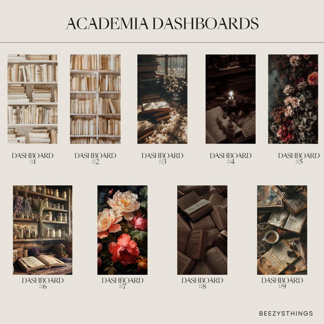 Light and Dark Academia Dashboards - Personal Size