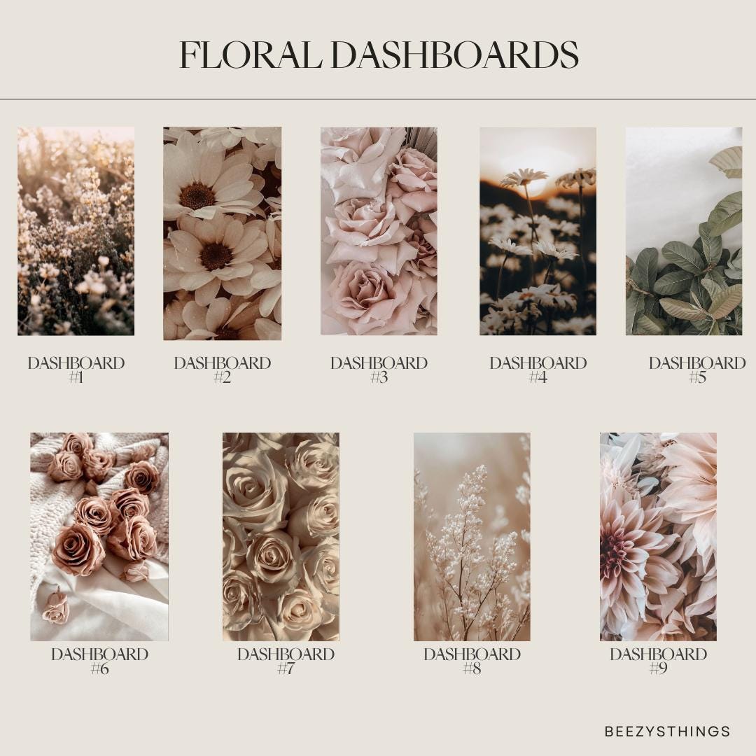 Floral Dashboards - Personal Size