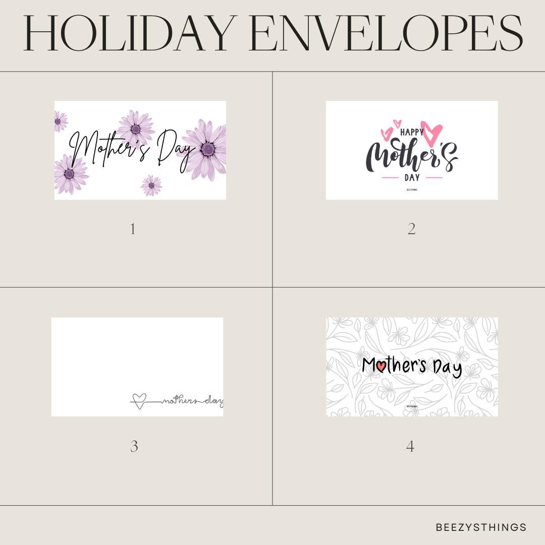 Mother's Day Matte Vellum Envelopes