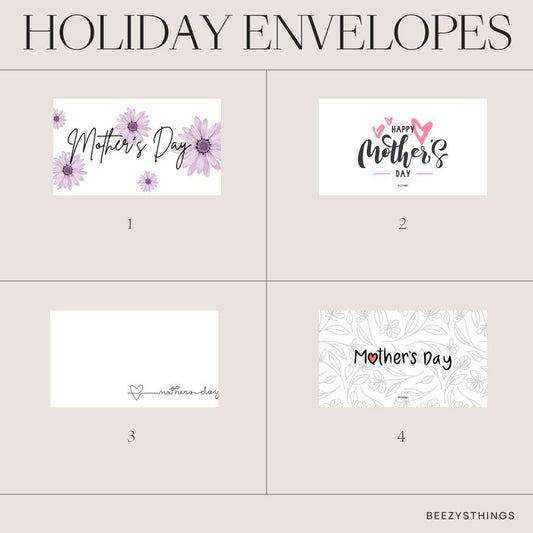 Mother's Day Matte Vellum Envelopes