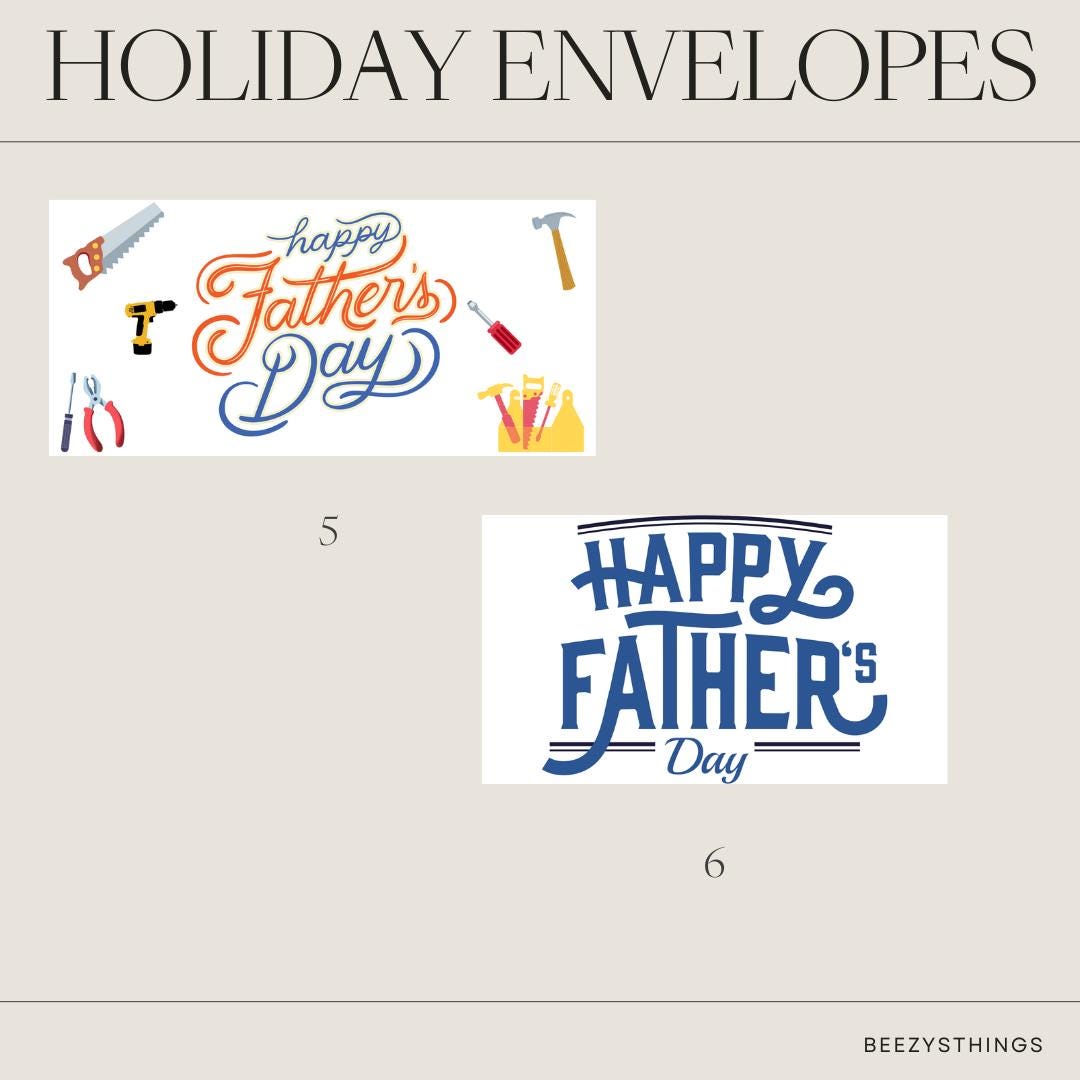 Father's Day Matte Vellum Envelopes