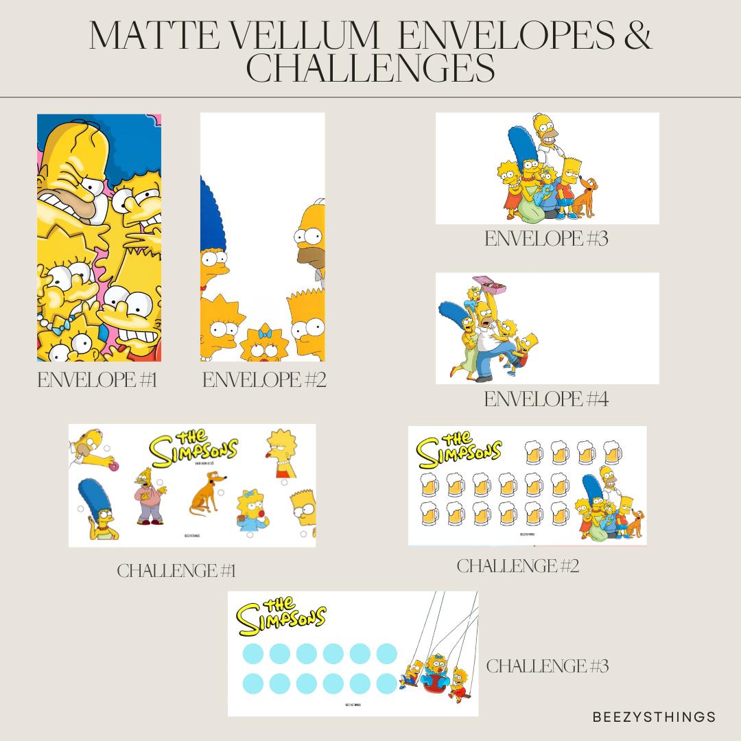 Simpsons Matte Vellum Envelopes and Challenges