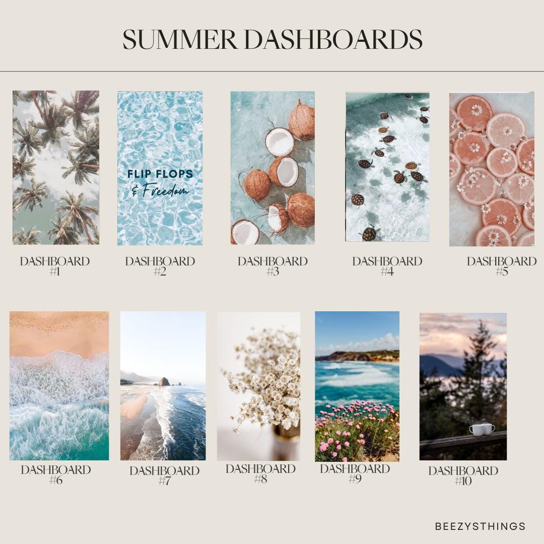 Summer Dashboards - Personal Size