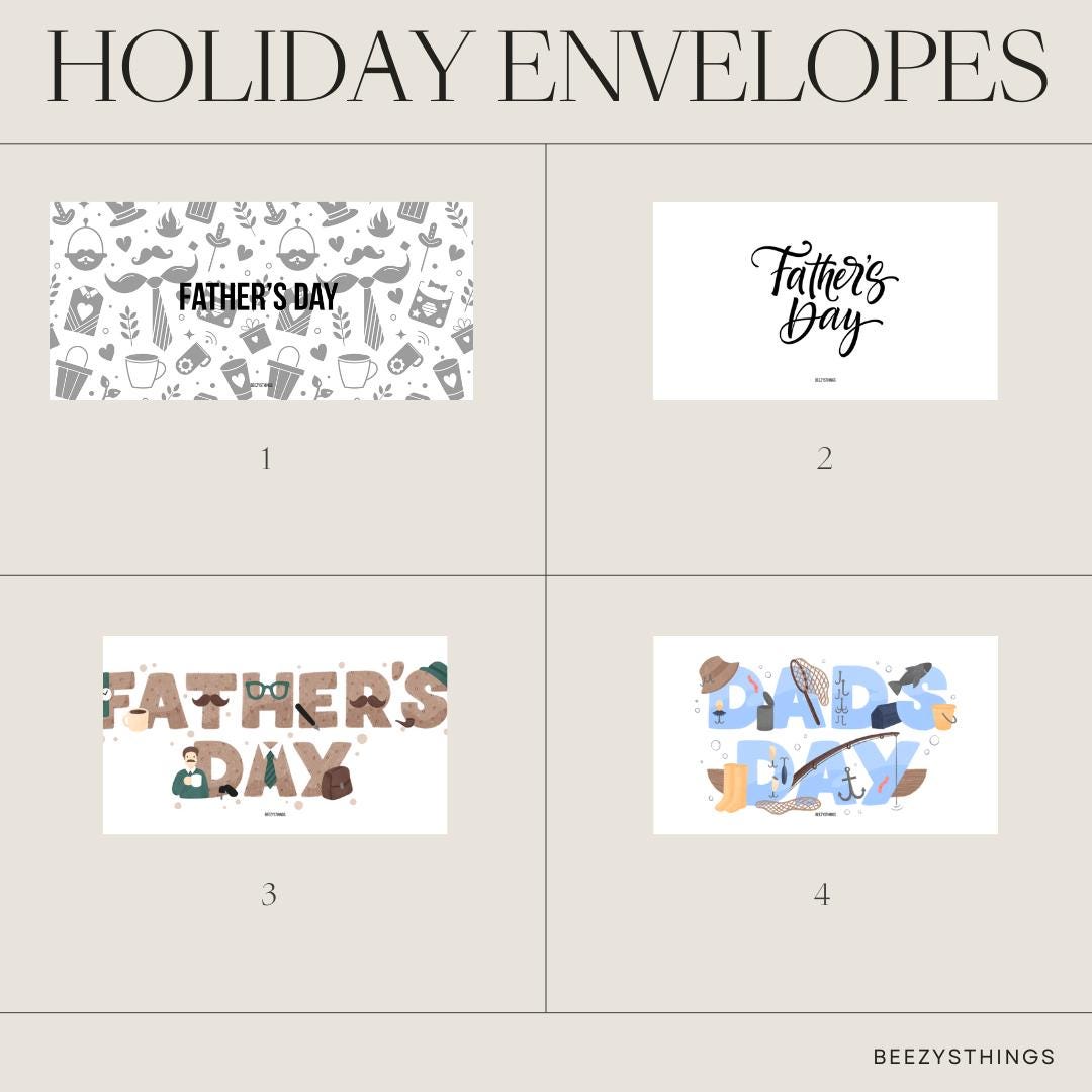 Father's Day Matte Vellum Envelopes