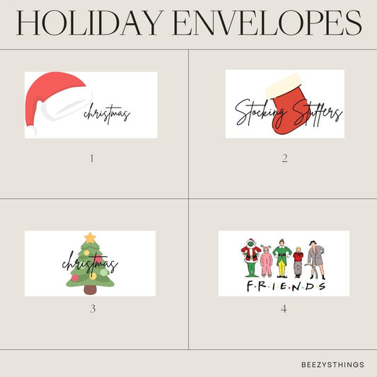 Christmas Matte Vellum Holiday Envelopes