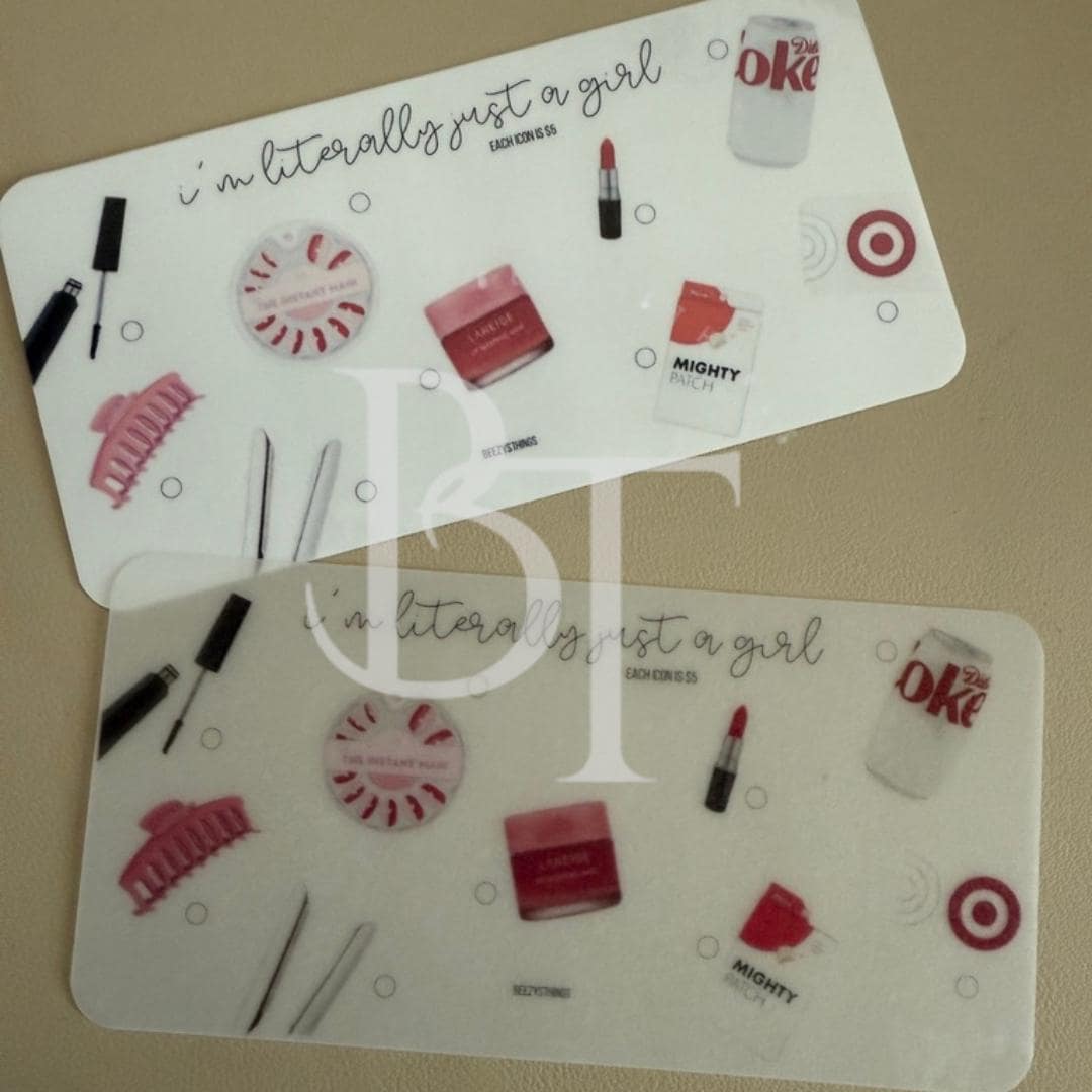 For the Girlies Savings Challenges - Matte Vellum or Glossy Card Stock