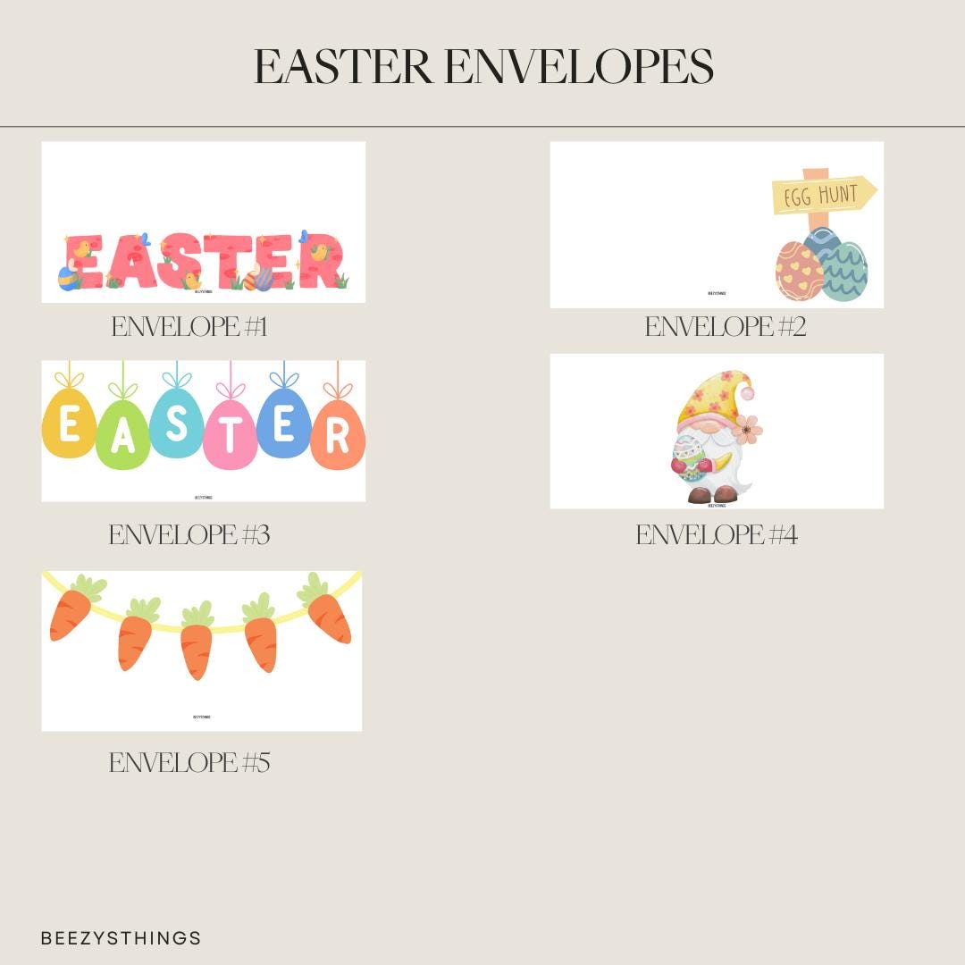 Easter Matte Vellum Holiday Envelopes