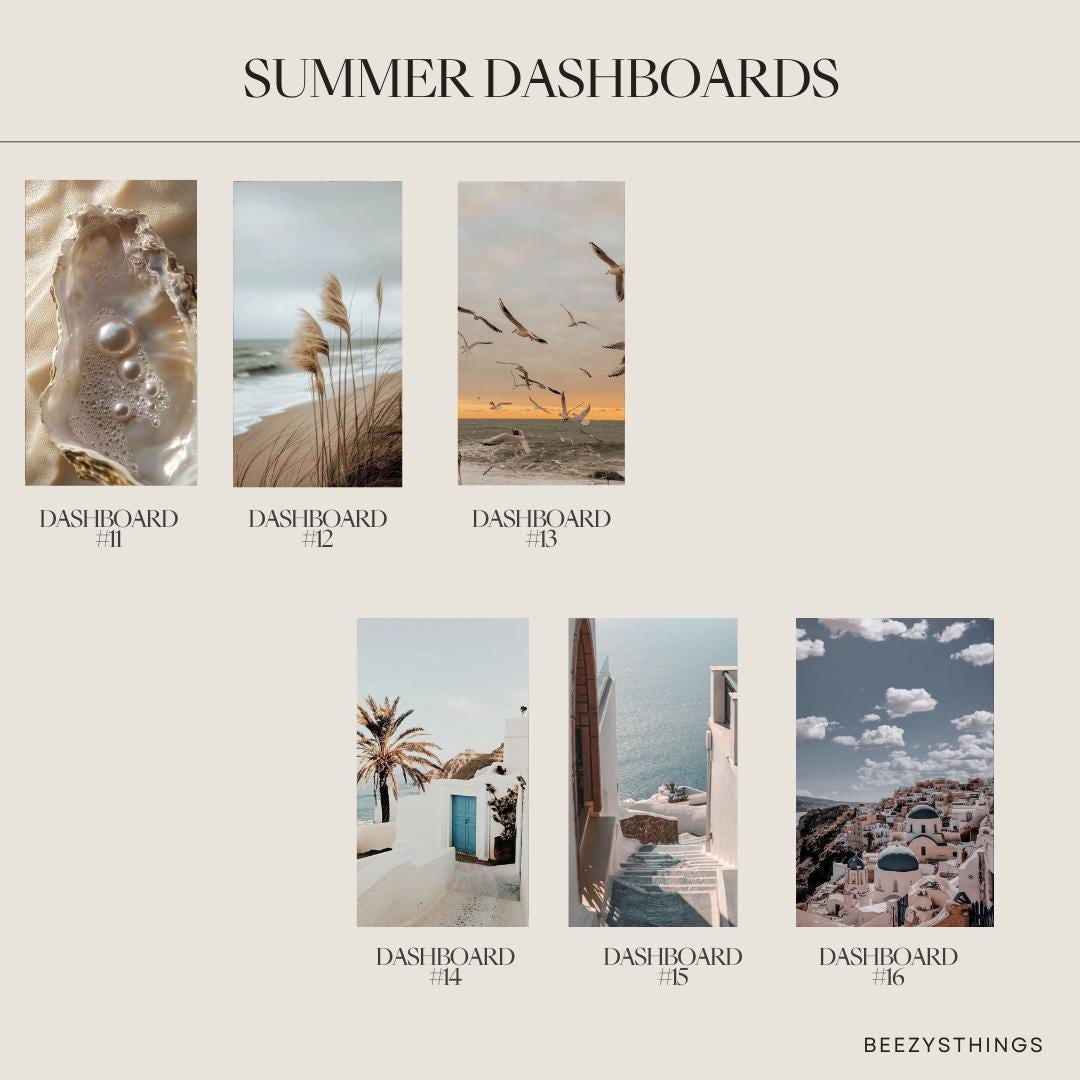 Summer Dashboards - Personal Size