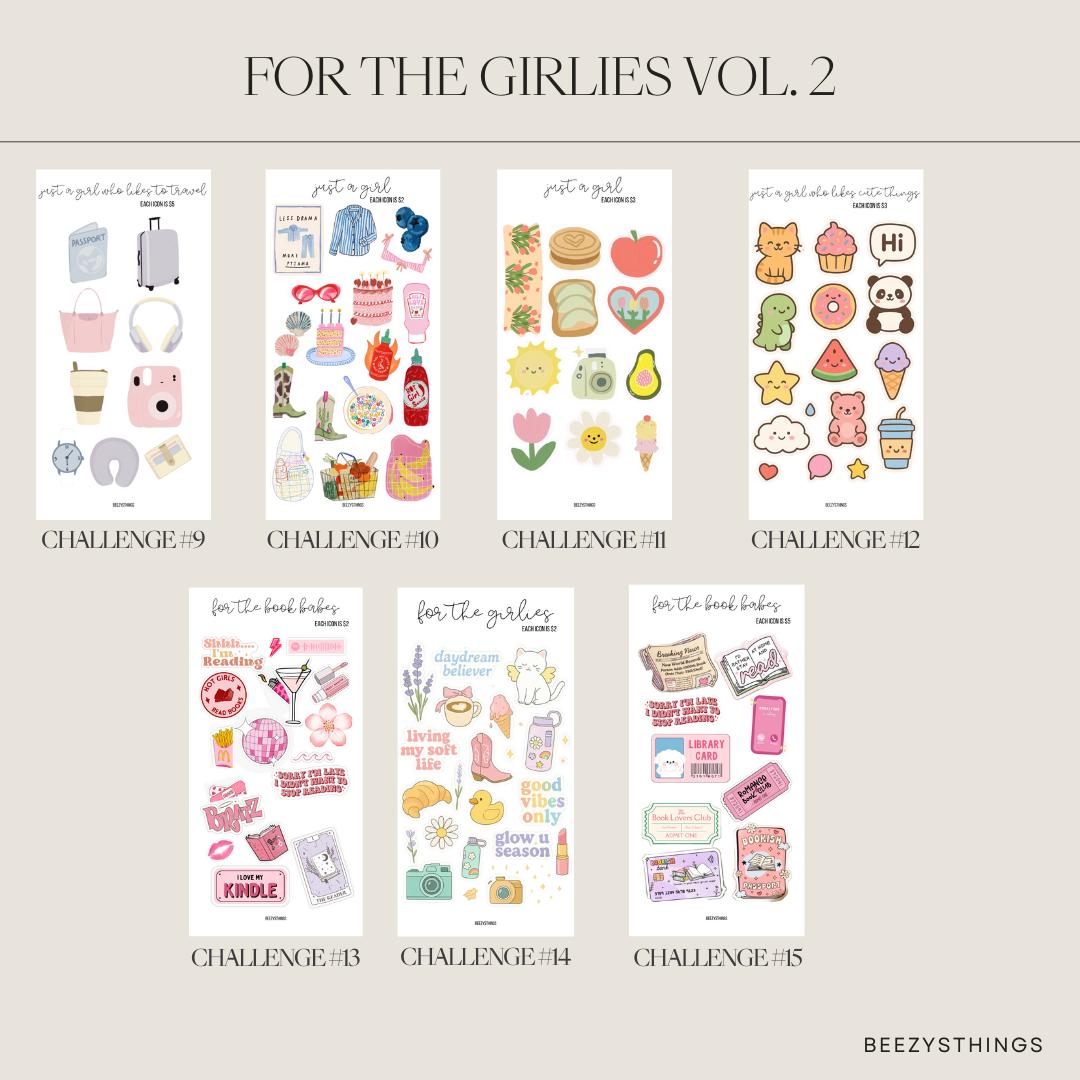 For the Girlies Savings Challenges Vol 2. - Matte Vellum or Glossy Card Stock