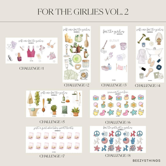 For the Girlies Savings Challenges Vol 2. - Matte Vellum or Glossy Card Stock
