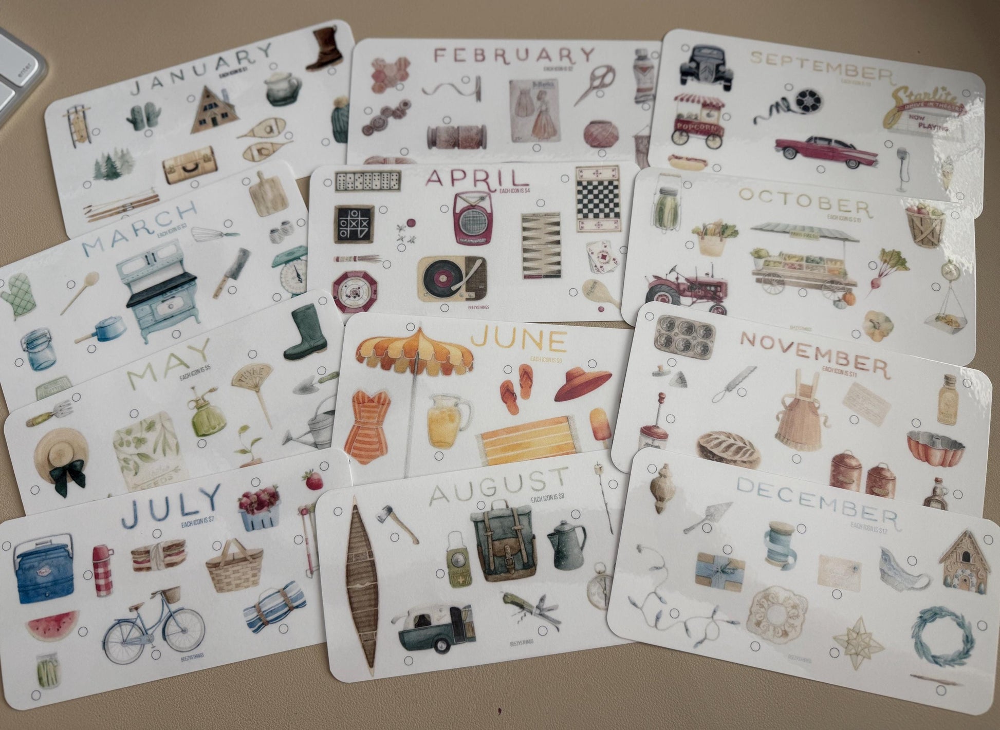 Watercolor Yearly Savings Challenge