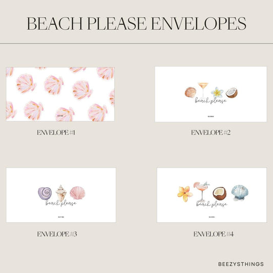 Beach Please - Matte Vellum or Glossy Card Stock