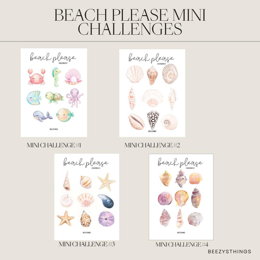 Beach Please - Matte Vellum or Glossy Card Stock
