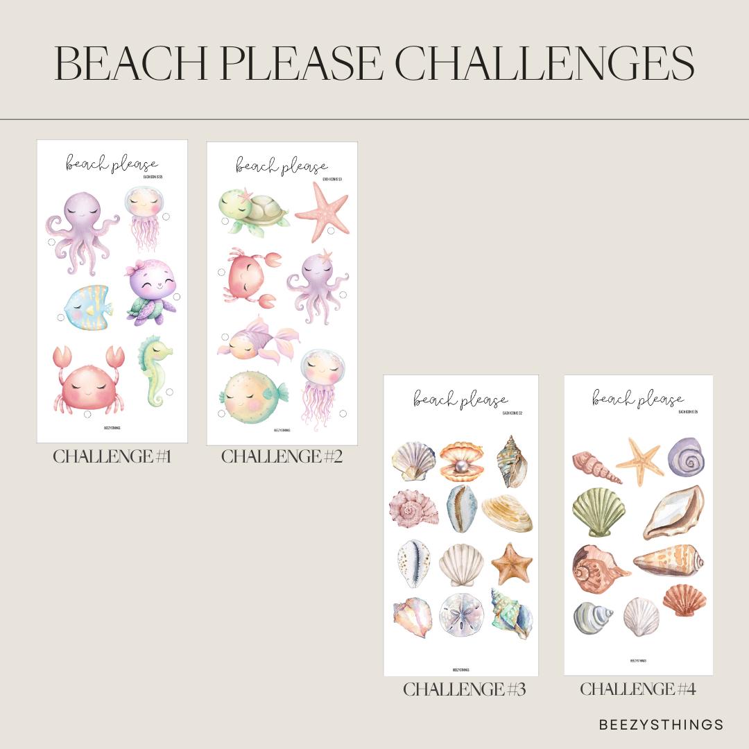 Beach Please - Matte Vellum or Glossy Card Stock