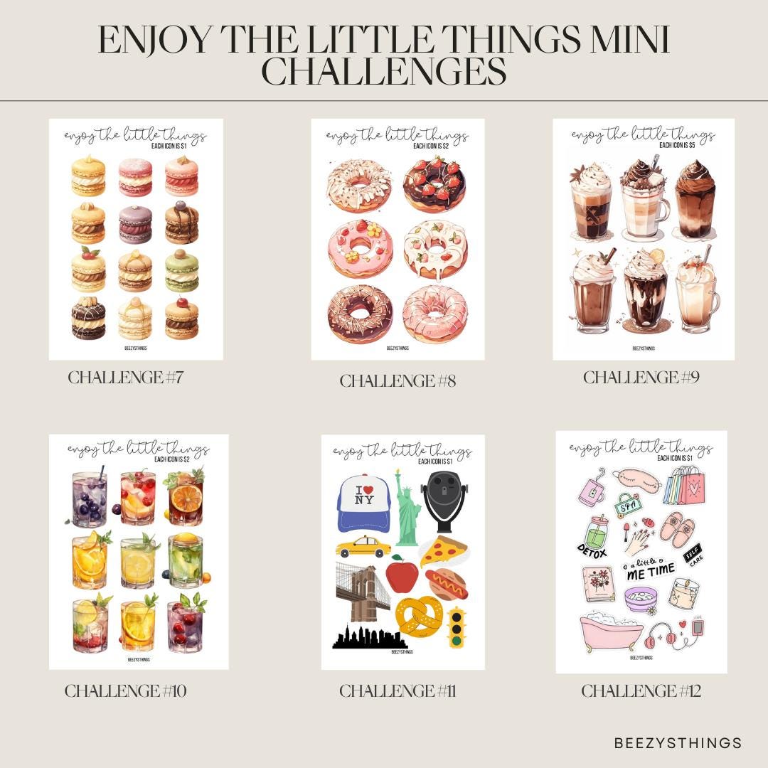 Enjoy the Little Things Mini Challenges - Low Income