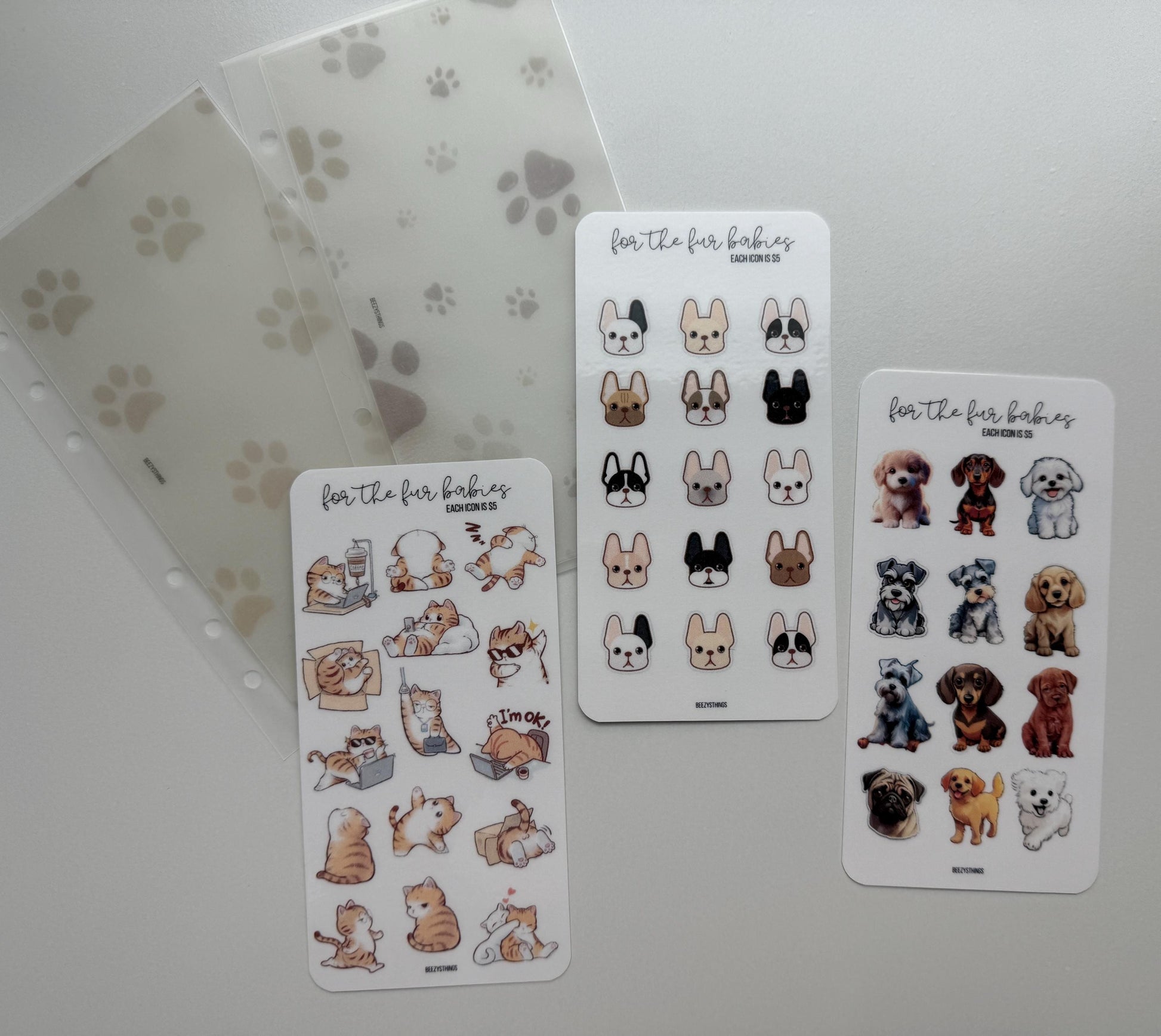 For the Fur Babies - Matte Vellum or Glossy Cardstock