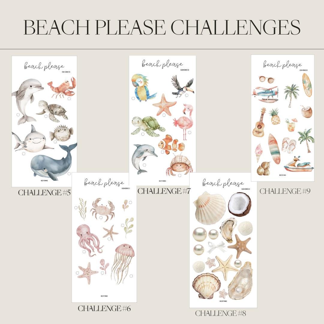 Beach Please - Matte Vellum or Glossy Card Stock