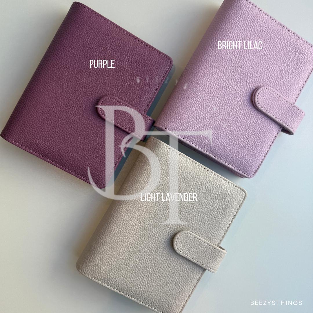 Personal Size Pebbled Vegan Leather Binder