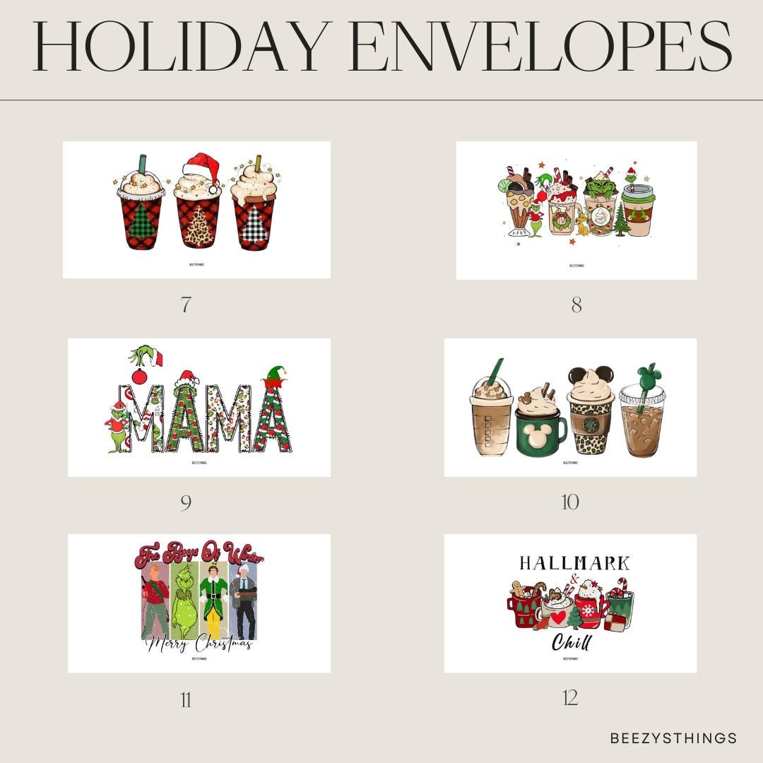 Matte Vellum Holiday Envelopes