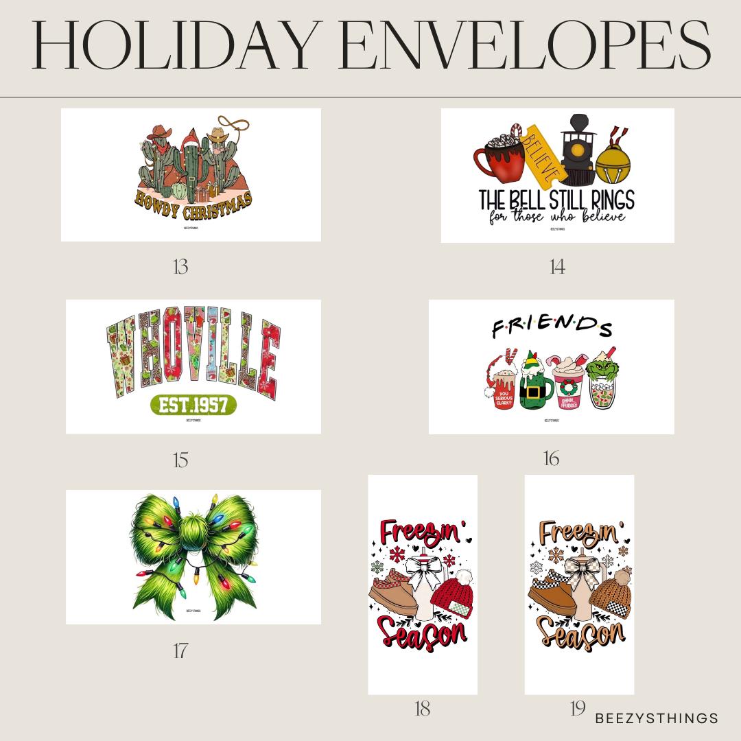 Matte Vellum Holiday Envelopes