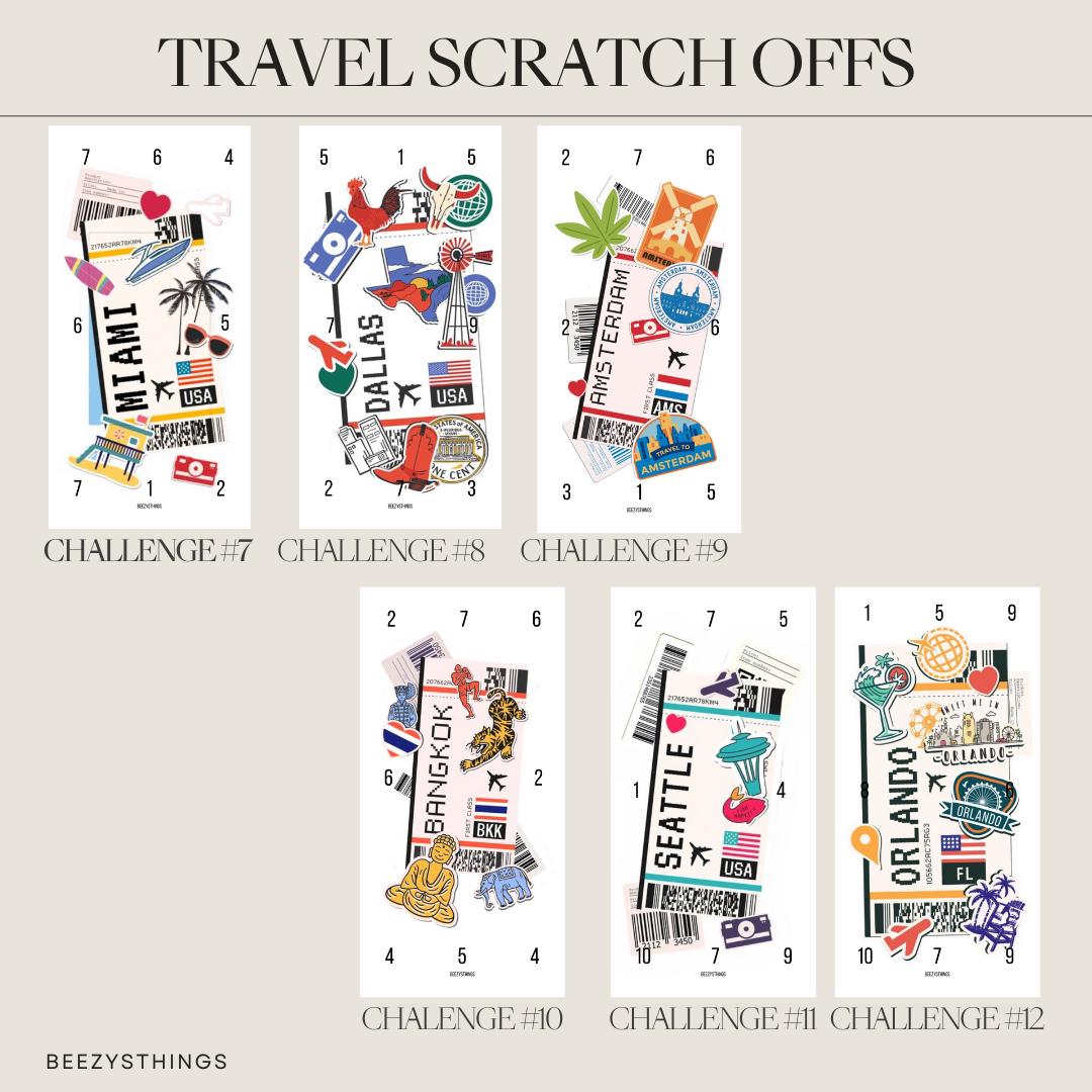 Travel Scratch off Savings Challenges