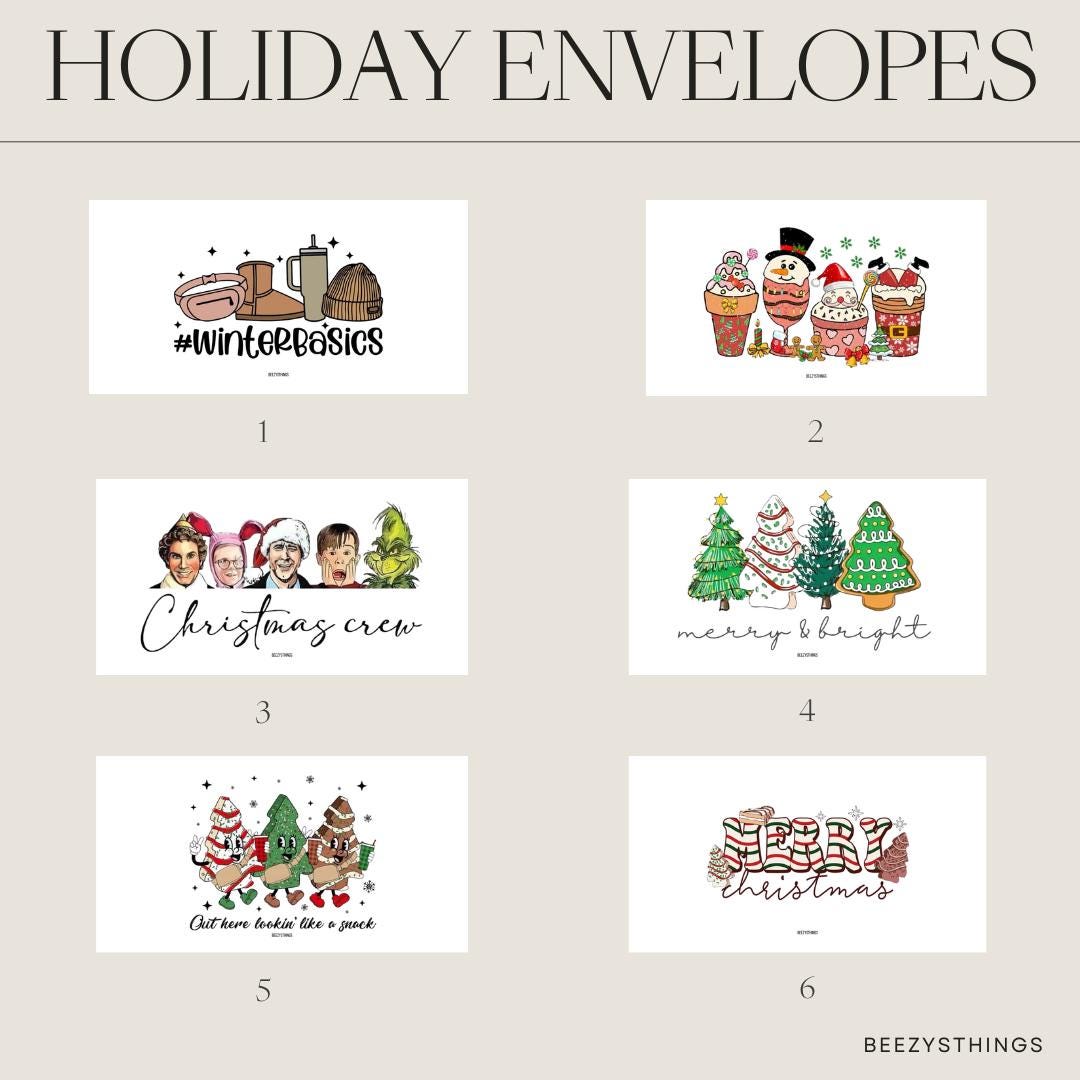 Matte Vellum Holiday Envelopes